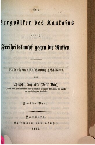 Die Bergvölker des Kaukasus und ihr Freiheitskampf gegen die Russen