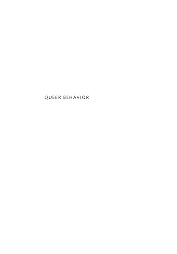 Queer Behavior: Scott Burton and Performance Art