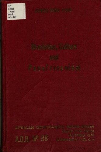 Revolution, Culture and Panafricanism