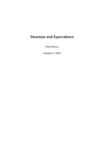 Structure and Equivalence (Elements in the Philosophy of Physics)