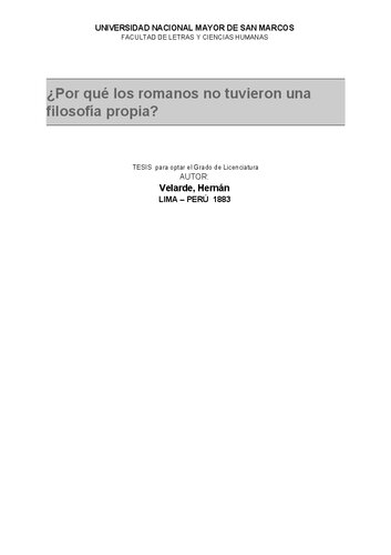 ¿Por qué los romanos no tuvieron una filosofía propia?