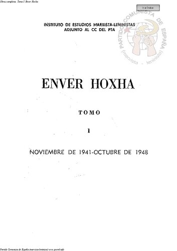 Enver Hoxha Tomo I