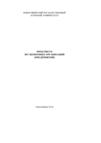 Практикум по экономике организаций (предприятий)