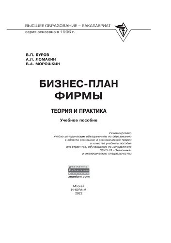 Бизнес-план фирмы.Теория и практика