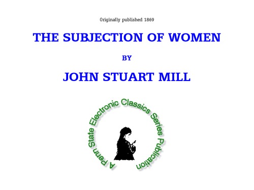 The Subjection Of Women