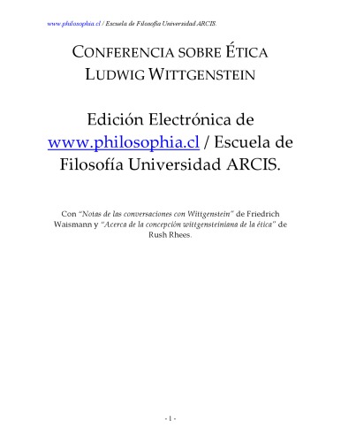Conferencia sobre ética