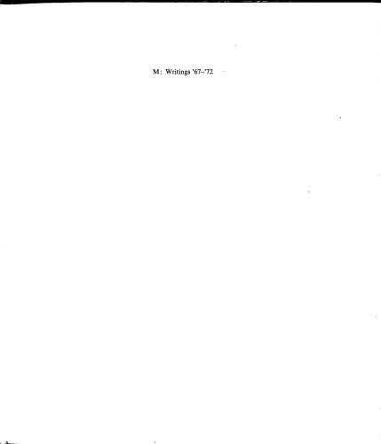 M: Writings '67–'72