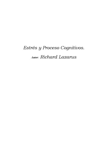Estrés y procesos cognitivos