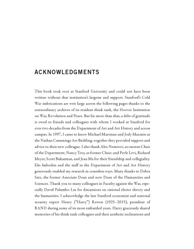 Think Tank Aesthetics: Midcentury Modernism, the Cold War, and the Neoliberal Present