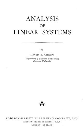 Analysis of Linear Systems