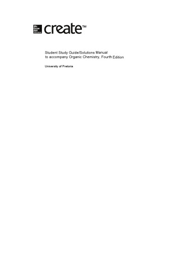 Organic Chemistry Student Study Guide/Solution