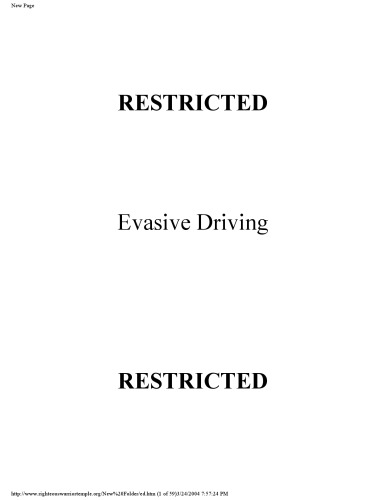 Evasive Driving