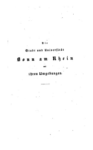 Die Stadt und Universität Bonn am Rhein