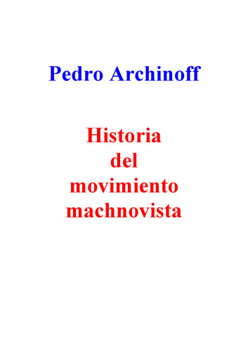 Historia del movimiento machnovista