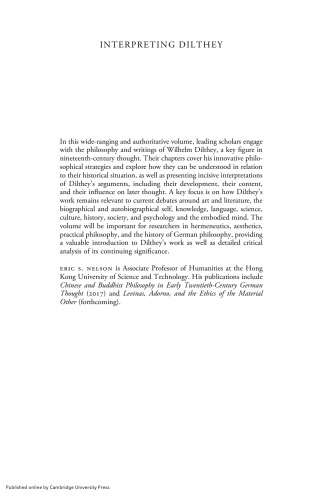 Interpreting Dilthey