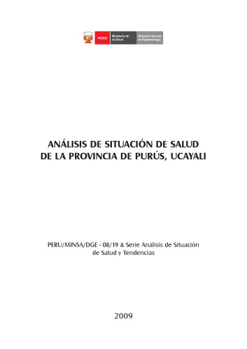 Análisis de situación de salud de la provincia de Purús, Ucayali
