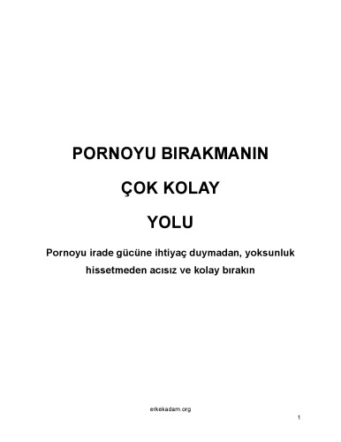 Pornoyu Bırakmanın Çok Kolay Yolu - Mahmut Abi - erkekadam.org