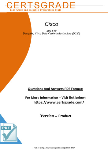 the 300-610 Designing Cisco Data Center Infrastructure (DCID) 2023 exam with our comprehensive study material and expert guidance. Boost your career today!