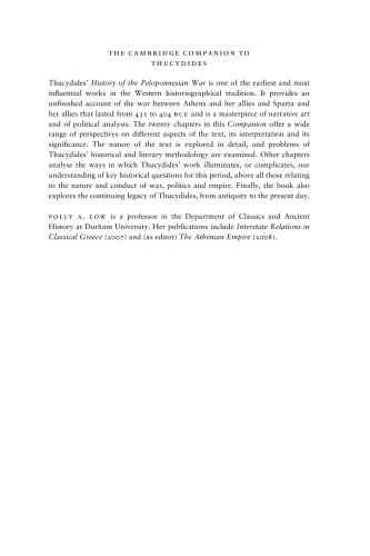 The Cambridge Companion to Thucydides