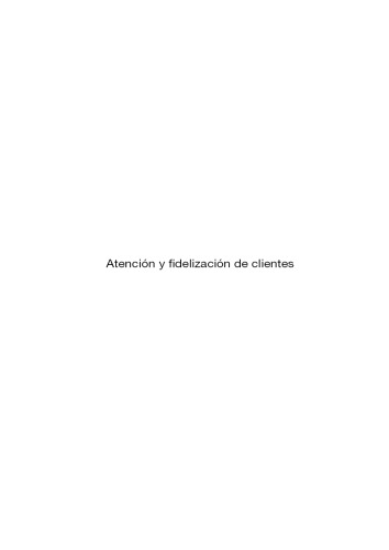 Atención y fidelización de clientes