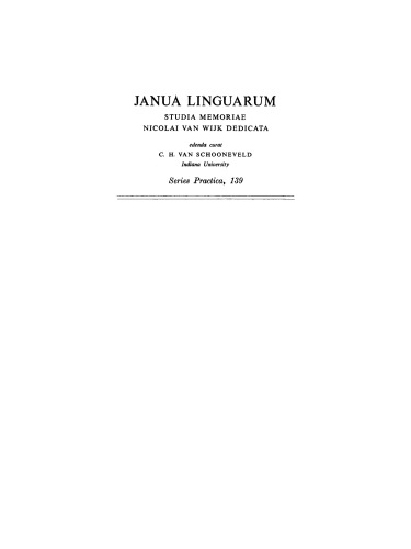 The Determination of Stages in the Historical Development of the Germanic Languages by Morphological Criteria: An Evaluation