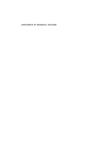 Linguistics in remedial English