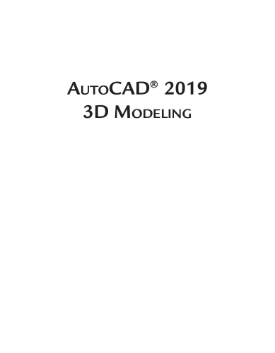 AUTOCAD 2019 3D Modeling