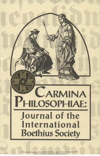 A Critical Edition of a Late Fourteenth Century French Verse Translation of Boethius' De Consolatione Philosophiœ: The Böece de Confort