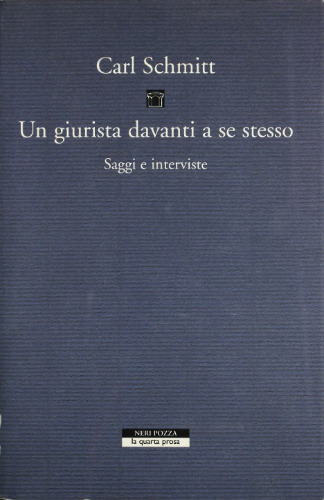 Un giurista davanti a se stesso. Saggi e interviste