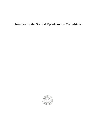 Homilies on the Second Epistle to the Corinthians