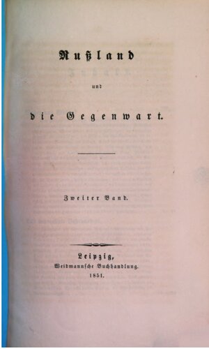 Rußland und die Gegenwart