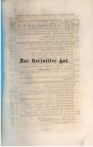 Der Versailler Hof: vom Anfange des achtzehnten bis zur Mitte des neunzehnten Jahrhunderts