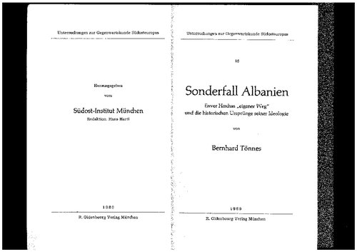 Sonderfall Albanien : Enver Hoxhas "eigener Weg" und die historischen Ursprünge seiner Ideologie