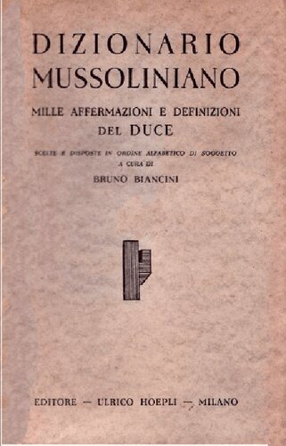 Dizionario mussoliniano