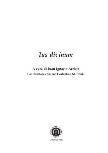 Ius divinum. XIII Congresso Internazionale di Diritto Canonico
