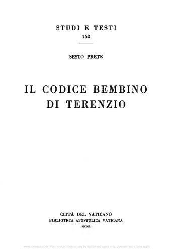 Il Codice Bembino di Terenzio