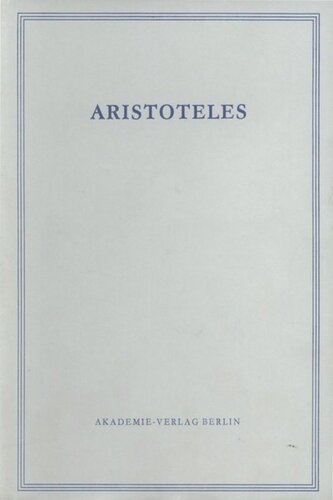 Aristoteles Werke: BAND 10/I Staat der Athener