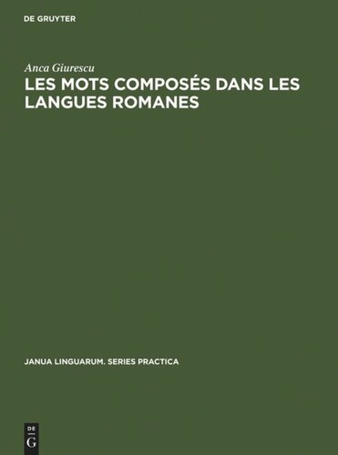 Les mots composés dans les langues romanes