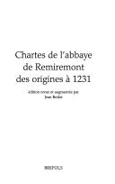 Chartes de l'abbaye de Remiremont, des origines à 1231