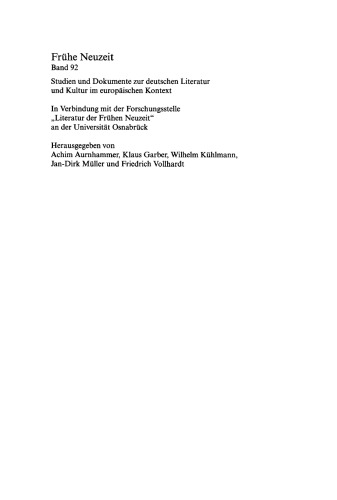 Johann Sieders Übersetzung des "Goldenen Esels" und die frühe deutschsprachige "Metamorphosen"-Rezeption: Ein Beitrag zur Wirkungsgeschichte von Apuleius' Roman