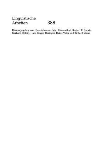 Models of Inflection (Linguistische Arbeiten)