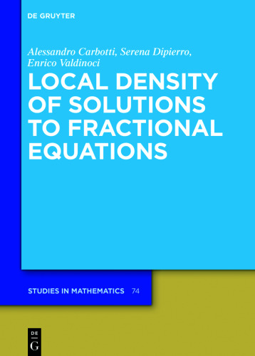 Local Density of Solutions to Fractional Equations