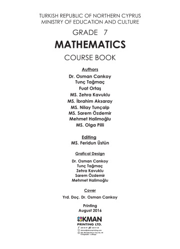 Mathematics. Grade 7. Course Book