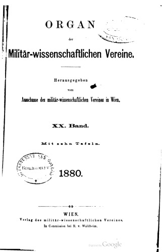 Organ des militär-wissenschaftlichen Vereins