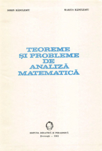 Teoreme și probleme de analiză matematică
