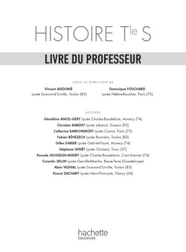 Histoire Terminale S Livre du professeur - Edition 2014