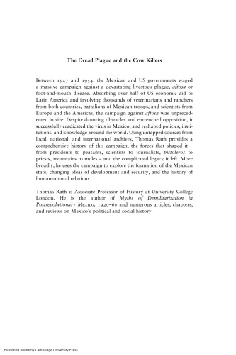 The Dread Plague and the Cow Killers: The Politics of Animal Disease in Mexico and the World