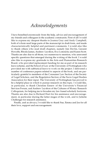 Banks, Consumers and Regulation