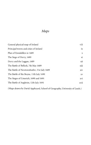 The Williamite Wars in Ireland, 1688-91