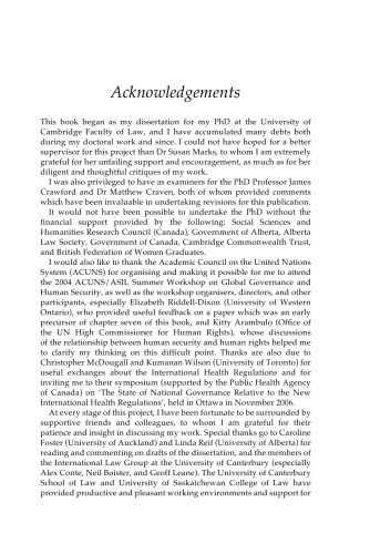 Human Security and International Law: Prospects and Problems